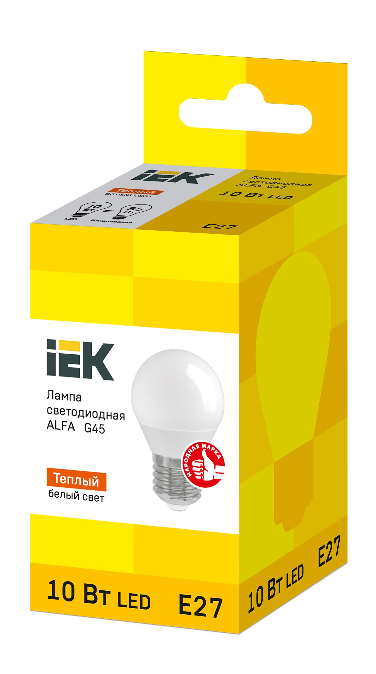 Лампа світлодіодна УЕК alfa G45 куля 10W 220V 900lm 3000К E27 82x45 мм (LLA-G45-10-230-30-E27) - фото 2 Лампа світлодіодна УЕК alfa G45 куля 10W 220V 900lm 3000К E27 82x45 мм (LLA-G45-10-230-30-E27) - фото 2