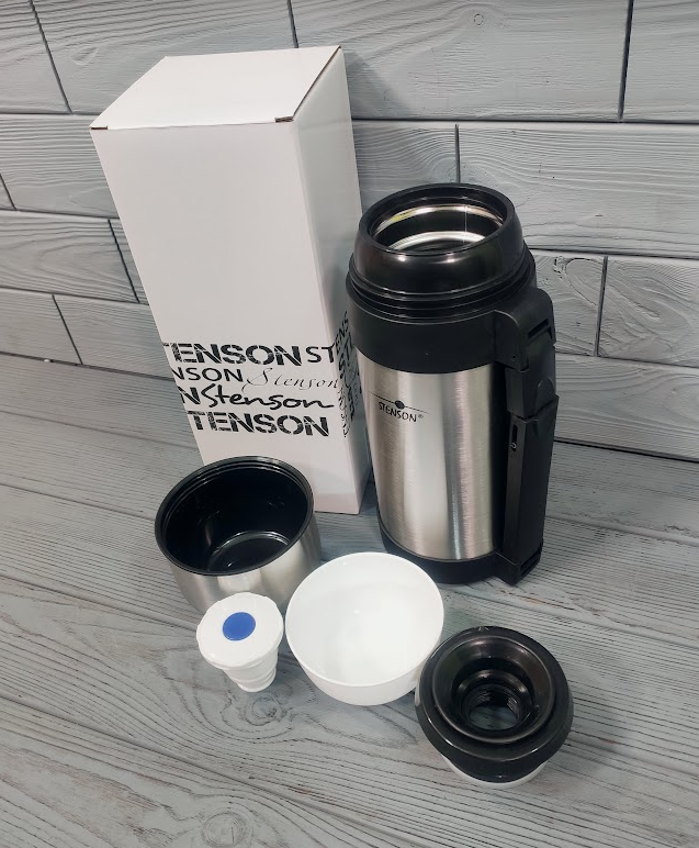 Термос для рідин та їжі Stenson MT-0273 з нержавіючої сталі 1200 мл Сріблястий - фото 4 Термос для рідин та їжі Stenson MT-0273 з нержавіючої сталі 1200 мл Сріблястий - фото 4