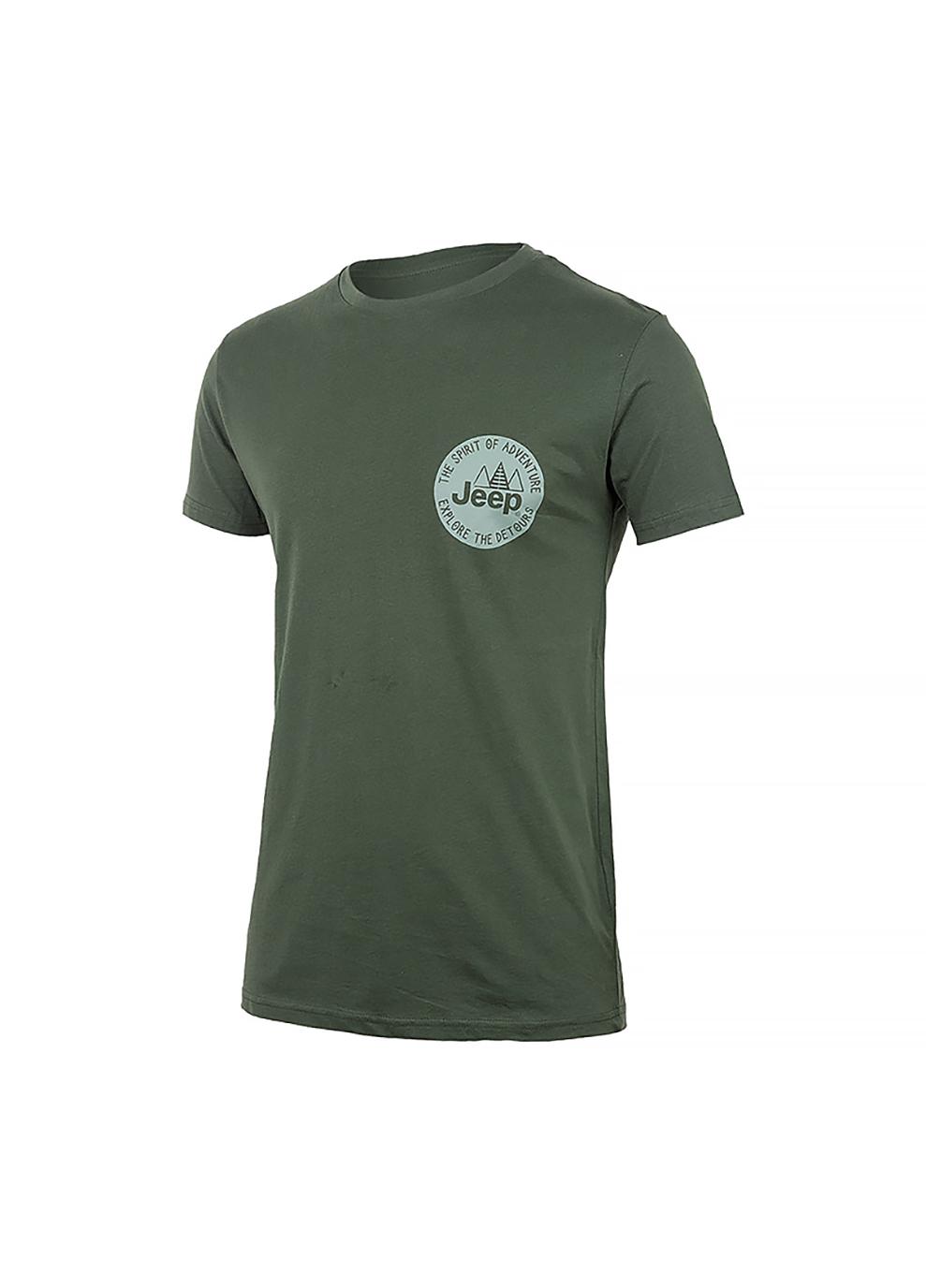 Футболка мужская JEEP T-SHIRT The spirit of Adventure L Хаки (O102588-E845 L)