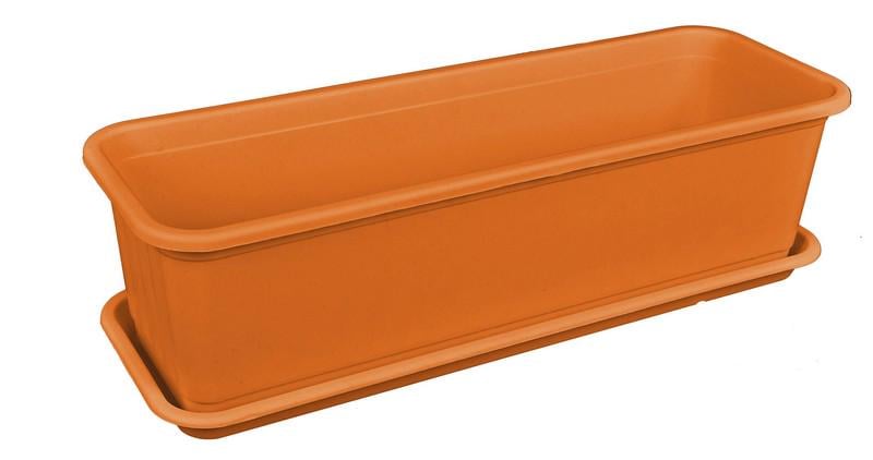 Ящик балконный Господар с поддоном 16х49х13 см Brown (92-8050) Ящик балконный Господар с поддоном 16х49х13 см Brown (92-8050)