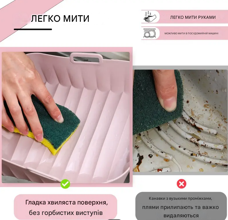 Форма силиконовая для аэрогриля ребристая мультипечи прямоугольная Красный (SAM-317) - фото 10