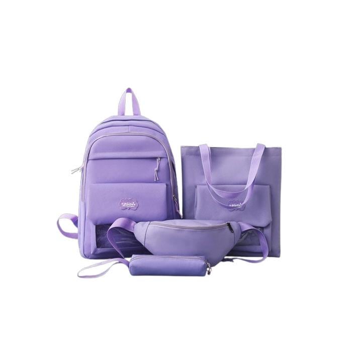 Набор школьный 4в1 рюкзак/сумка/бананка/пенал MFG-2-611 Purple (013y) Набор школьный 4в1 рюкзак/сумка/бананка/пенал MFG-2-611 Purple (013y)