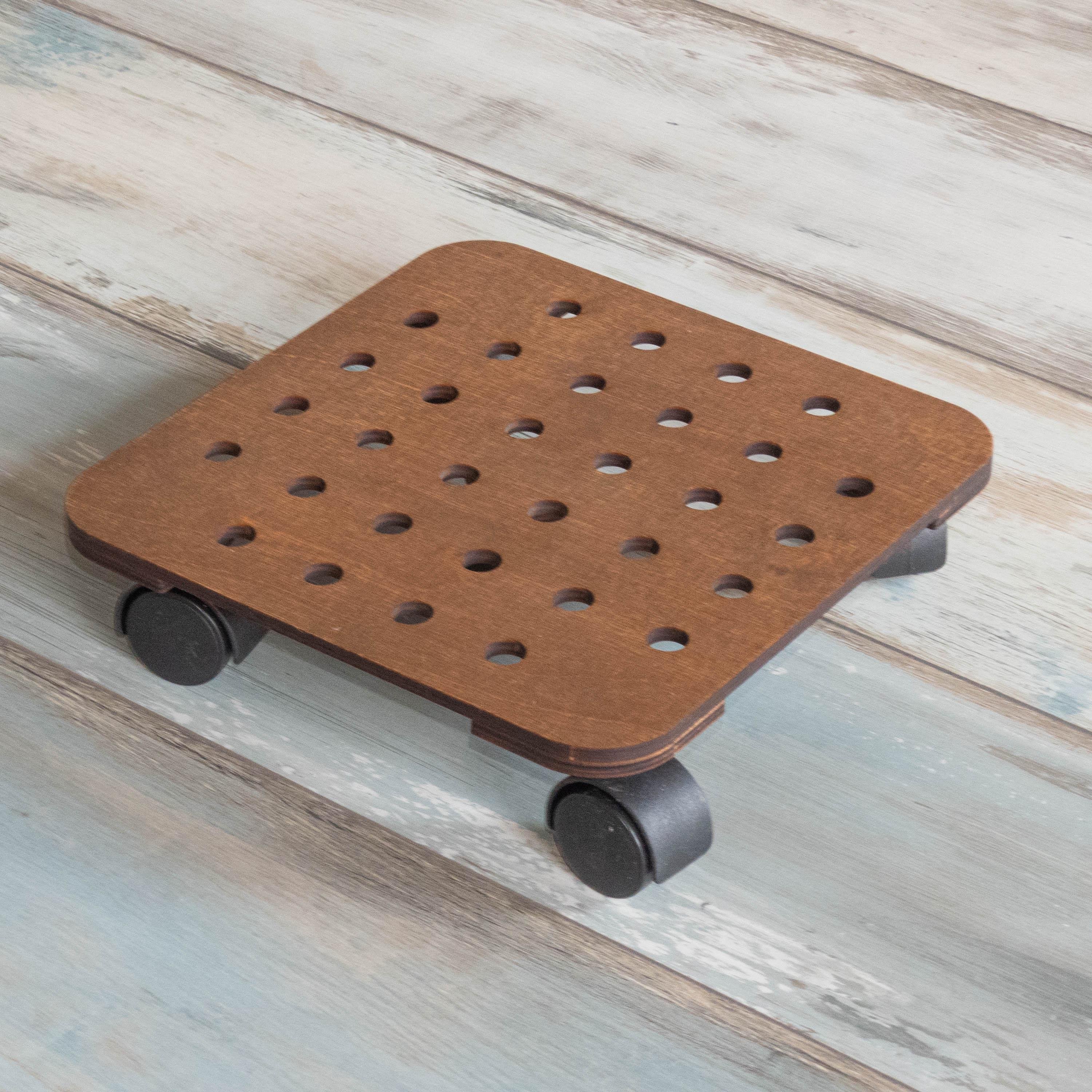 Підставка для квітів підлогова Вент+ на колесах квадратна 25 см (120124)