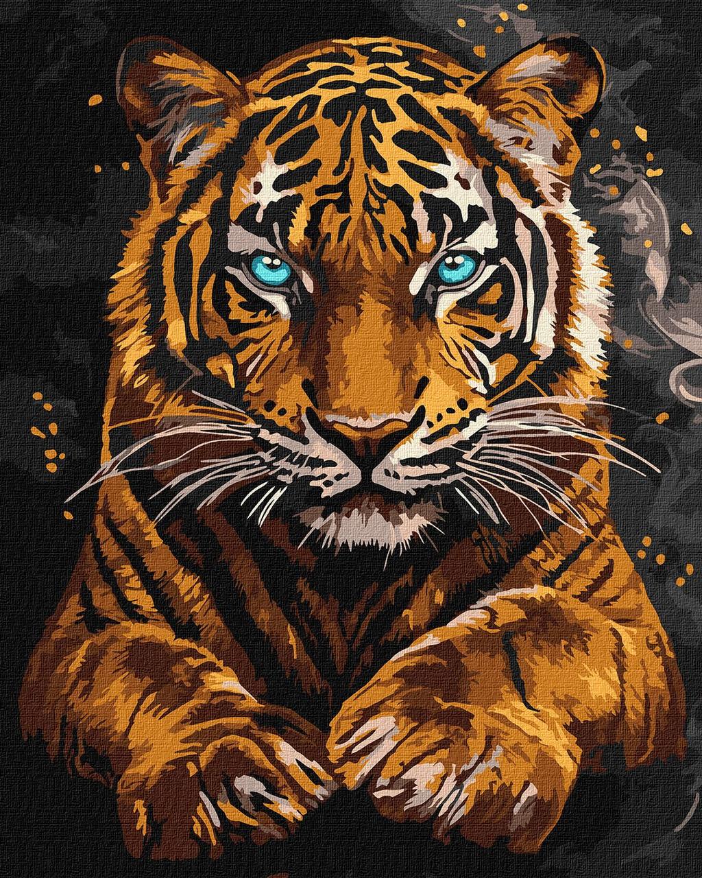 Картина за номерами Ideyka Тварини Дикий тигр 40х50 см
