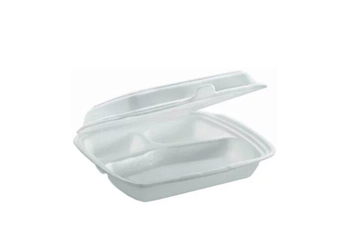 Ланч-бокс HP-3 из пенополистирола 240х210х70 см 125 шт./ящик Белый