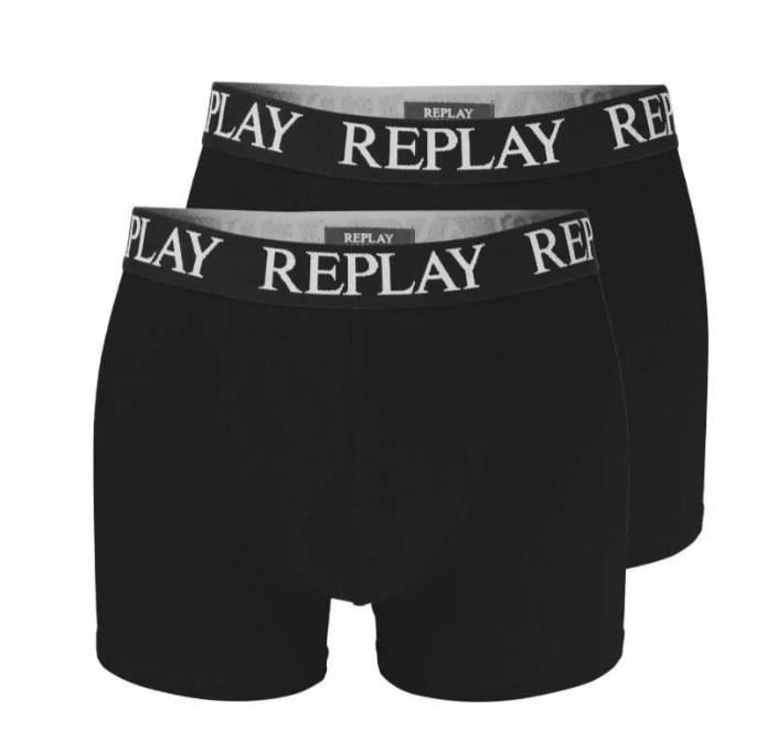 Трусы-боксеры мужские анатомические Replay 2 шт. L Черный (4585755) Трусы-боксеры мужские анатомические Replay 2 шт. L Черный (4585755)