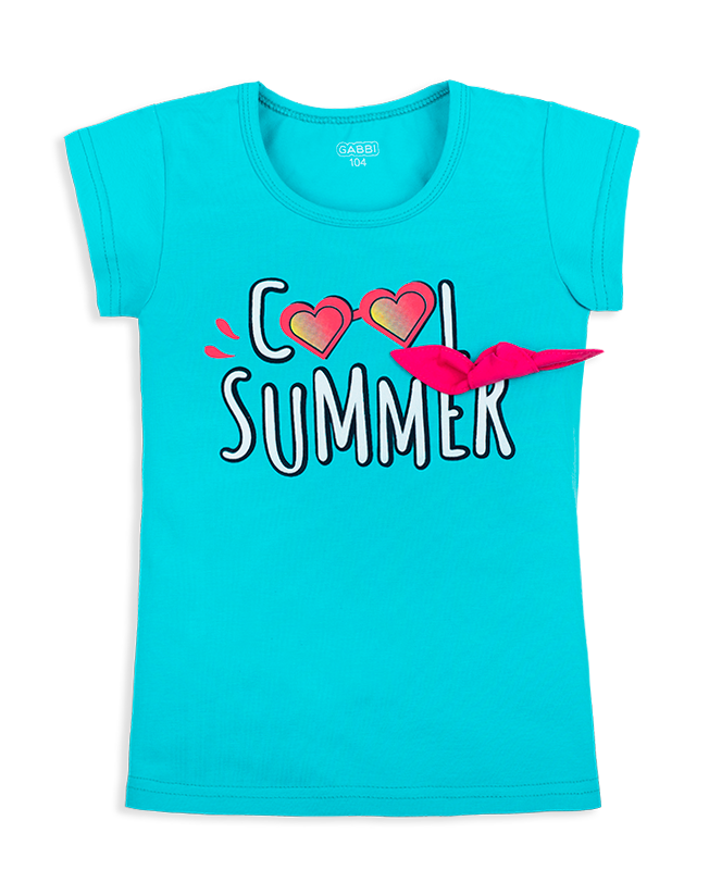 Футболка дитяча бавовняна для дівчинки Gabbi Морський Гламур 110 см (12130)