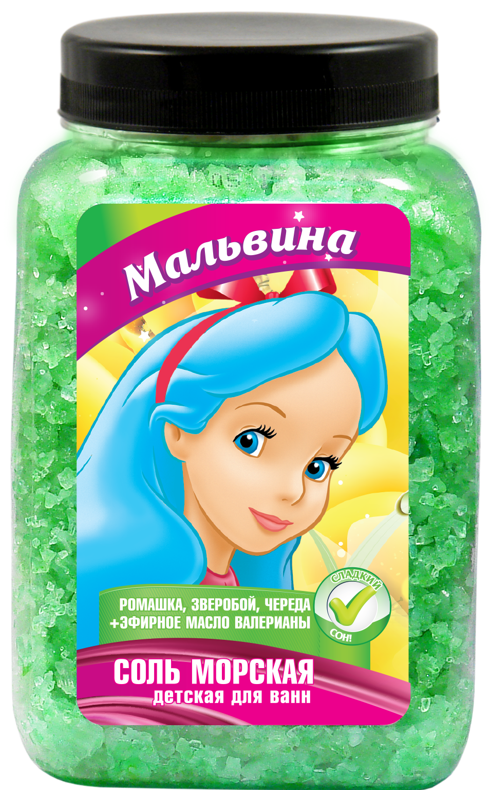 Дитяча морська сіль для ванни Bioton Cosmetics Мальвіна 750 г