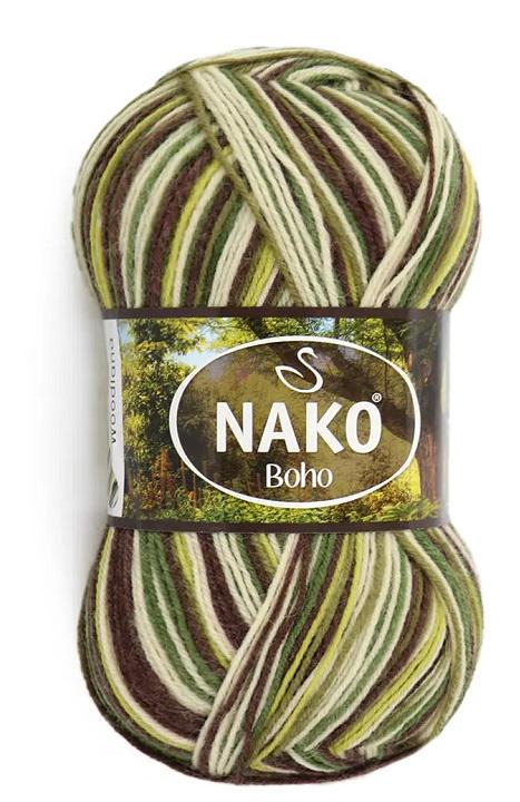 Пряжа носочная Nako Boho Desen цвет 82168 (2098322547)