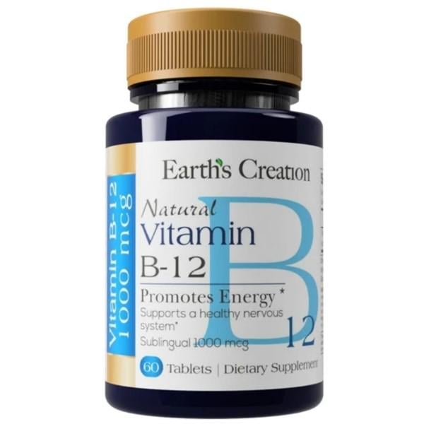 Витамины Earth's Creation Vitamin B-12 1000 mcg Sublingual 60 таблеток (00000037491)