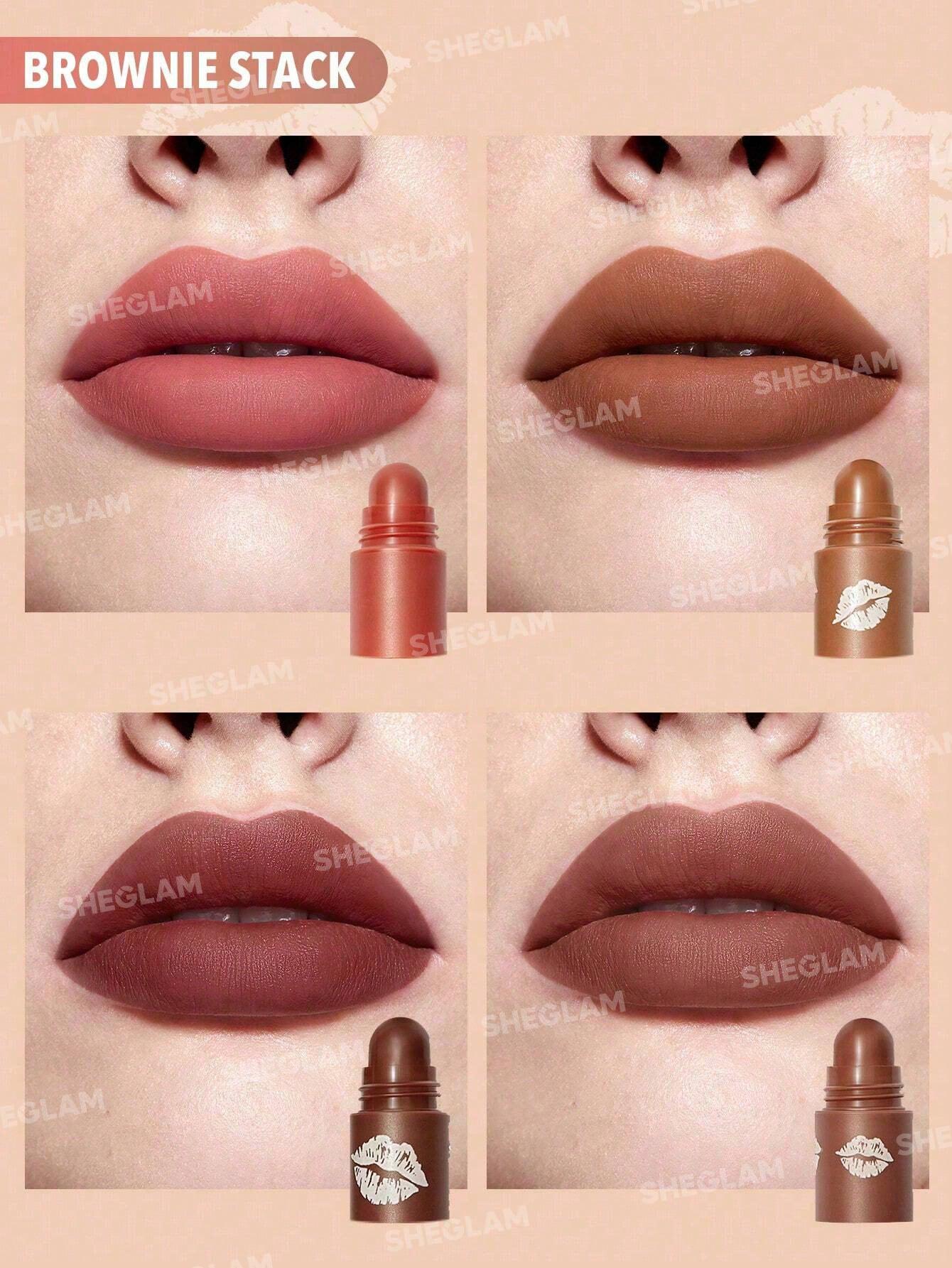 Губна помада SHEGLAM Mega Lip Stacks 4в1 Brownie Stack 4,5 г - фото 3