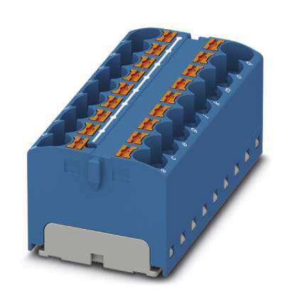 Розподільний блок Phoenix Contact PTFIX 18X4 BU 450В 32A Push-in Синій (3273836)