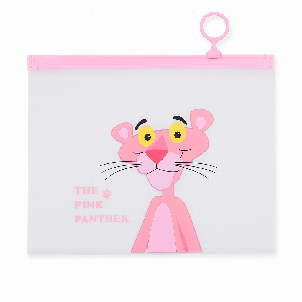 Папка-пенал з бігунком Tne Pink Panther Рожева пантера А5 Різнокольоровий/Прозорий