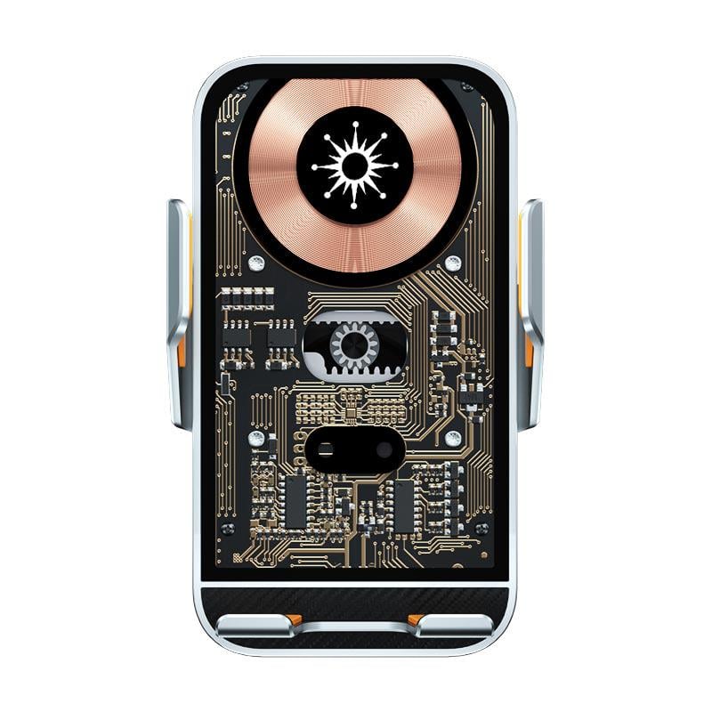 Держатель для телефона в машину Auto open-close Transparent Wireless Charger XYJ C10 15W