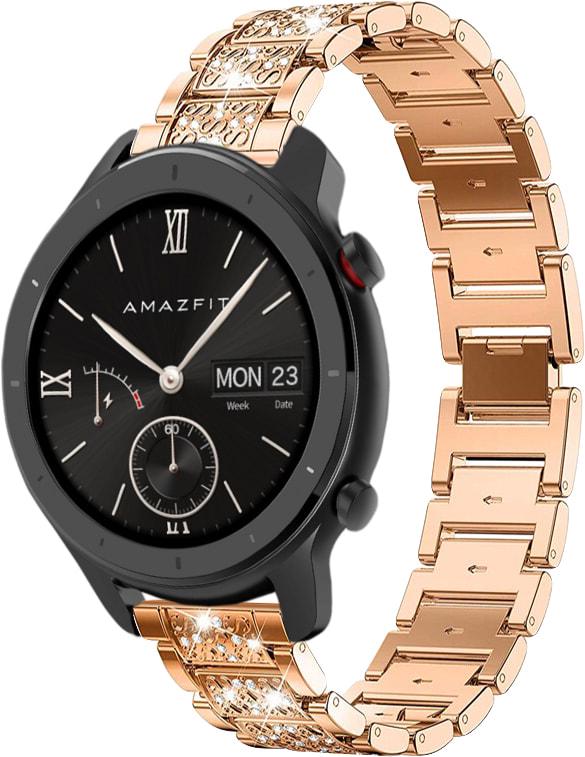 Браслет металлический Glam для Amazfit GTR 42 мм Rose Gold (32804-27)