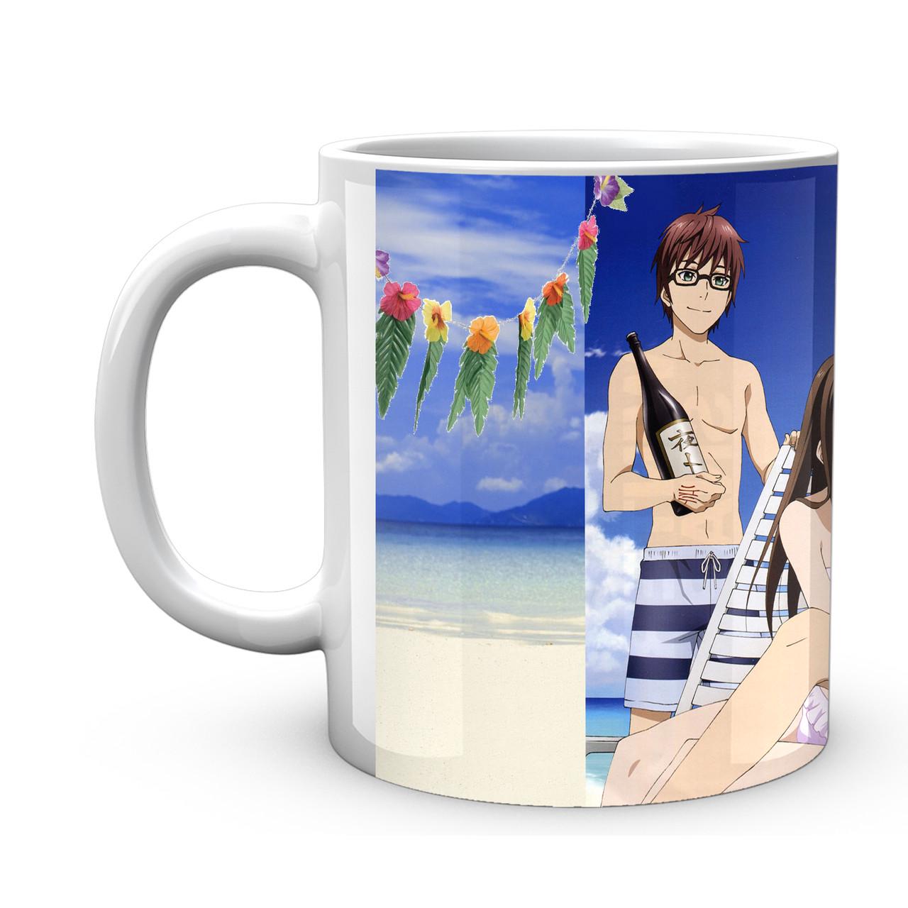 Чашка Geekland Noragami на пляже Казума и Юкине Хиори и Ято в шезлонгах (NRG 02.008)
