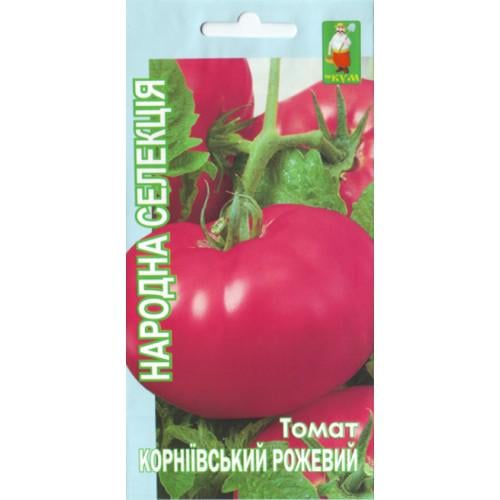 Семена Кум Народная Селекция томат Корниевский розовый 30 шт. среднеспелый/высокорослый/розовый/крупноплодный/салатный Семена Кум Народная Селекция томат Корниевский розовый 30 шт. среднеспелый/высокорослый/розовый/крупноплодный/салатный