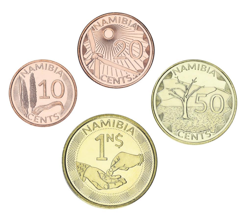 Колекційні монети Намібія набір із 4 монет 2025 UNC 10/20/50 центів/1 долар (М24090)