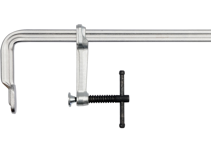 Струбцина F-образная винтовая цельнометаллическая для фиксации дерева и металла 400х120 мм - фото 2