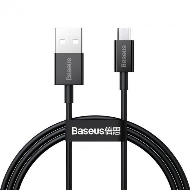 Кабель Baseus CAMYS-01 Superior Series Cable USB to MicroUSB 2A 1 м Black