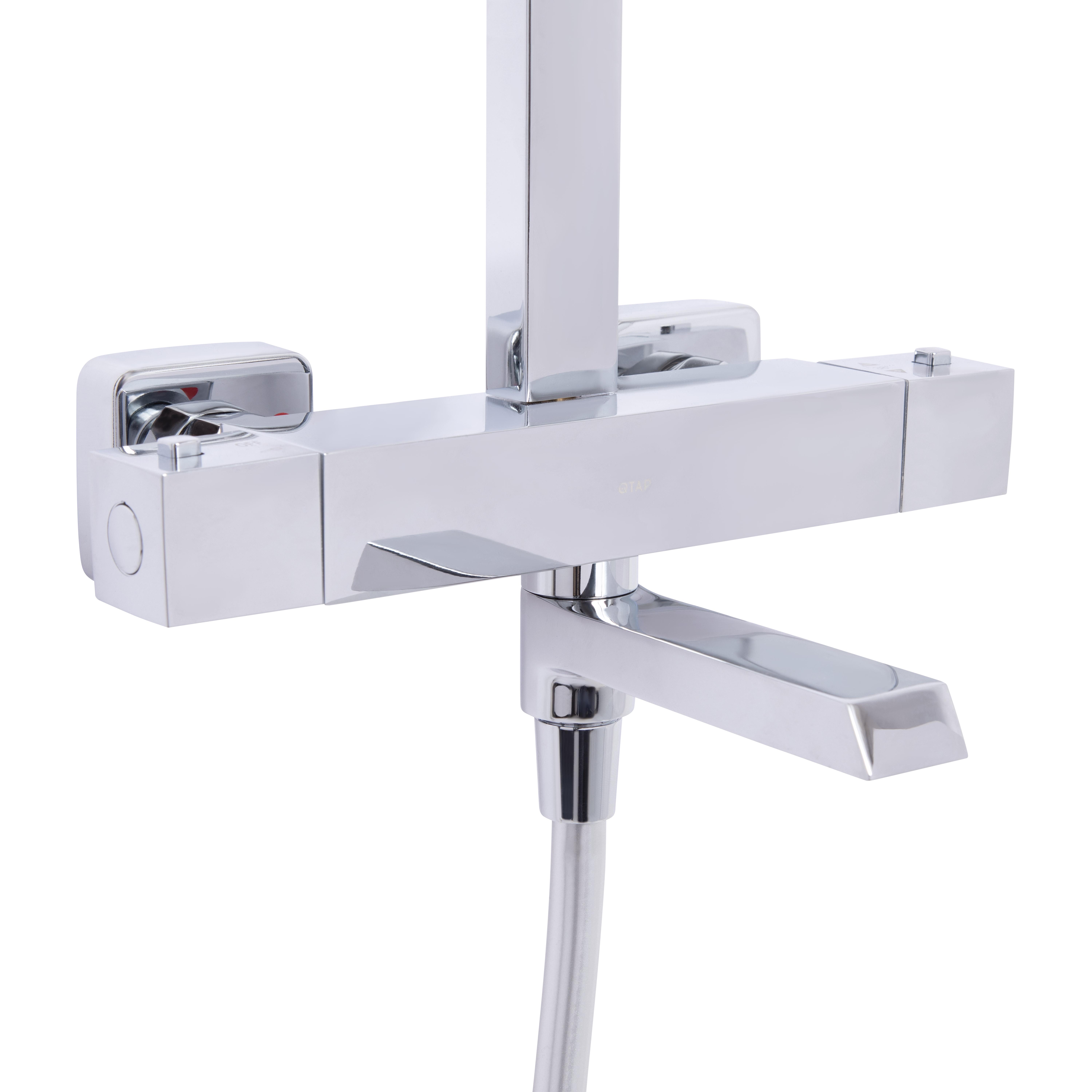 Душова система Qtap Swan Cascada термостатична на три споживачі з виливом Chrome (QTSWA112CRM45902)