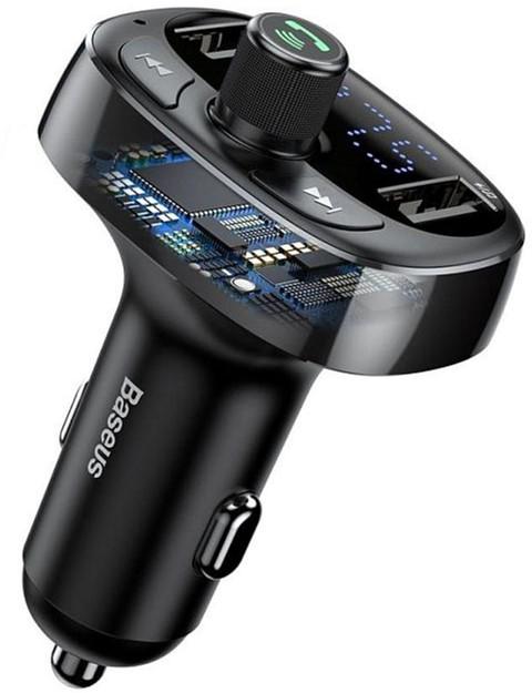 FM-трансмиттер BASEUS T-Typed MP3 CAR Charger S-09A Черный (14102997) - фото 4