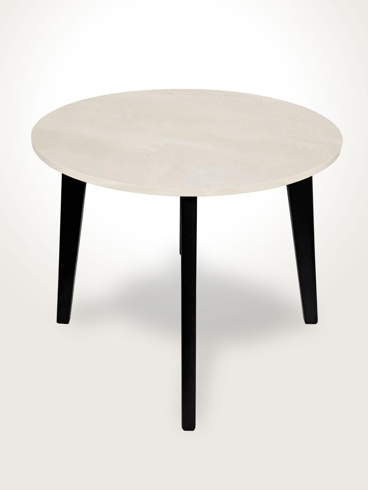 Обеденный стол Fusion furniture Милан 900 Черный/Шелковый камень