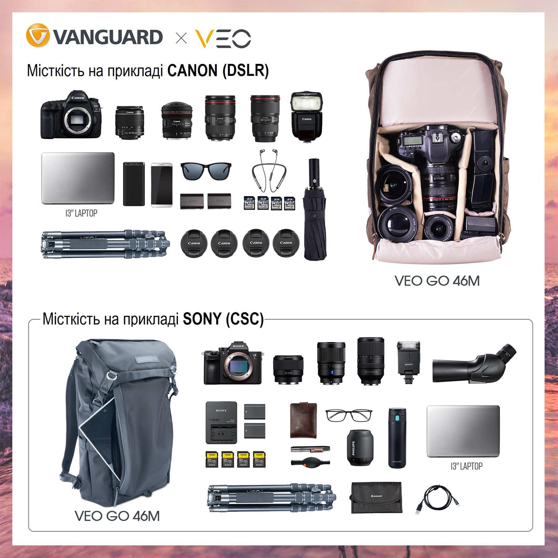 Рюкзак Vanguard VEO GO 46M Black (VEO GO 46M BK) - фото 8