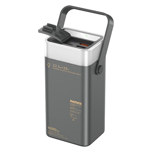 Повербанк Remax RPP-596 с быстрой зарядкой и фонариком 40000 mAh 22,5W Серый (UPN16096)