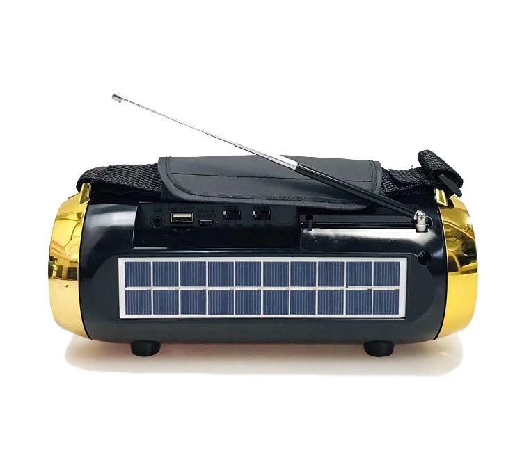 Радио колонка GOLON RX-180BT SOLAR с фонарем и солнечной батарей