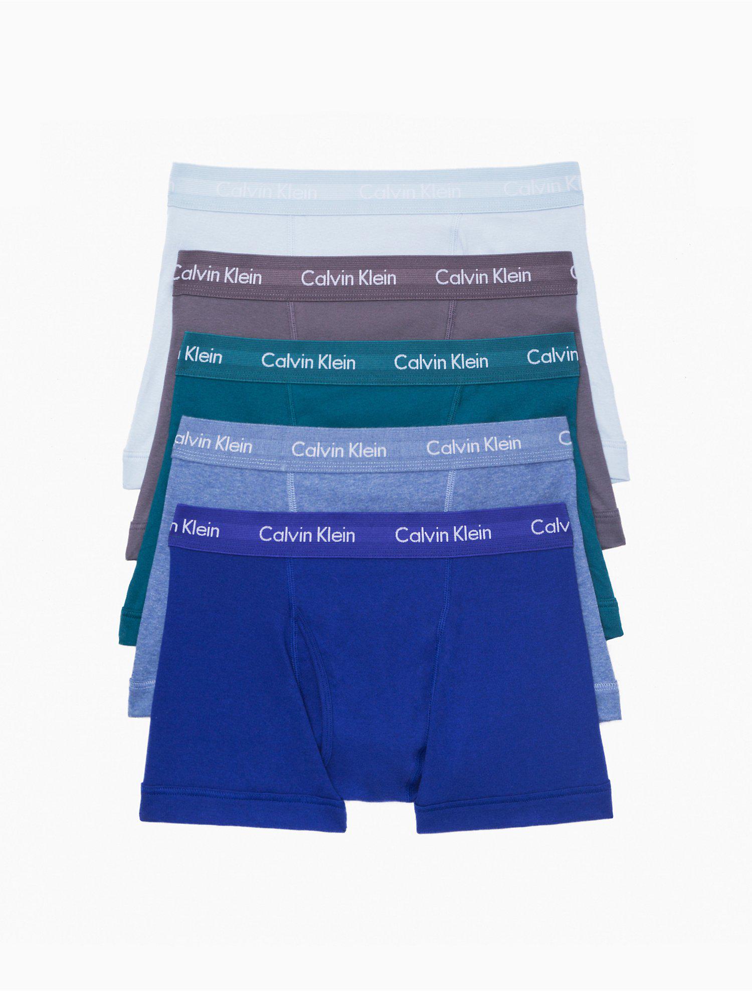 Набор трусов боксеры Calvin Klein M 5 шт. Разноцветный (CK-016)