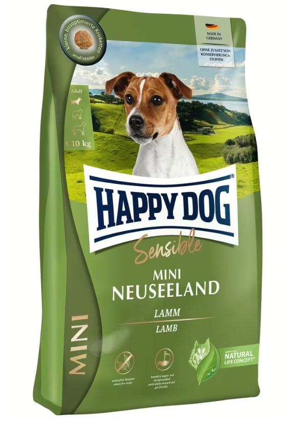 Корм сухой Happy Dog Mini Neuseeland для собак малых пород с мясом ягненка и рисом 10 кг
