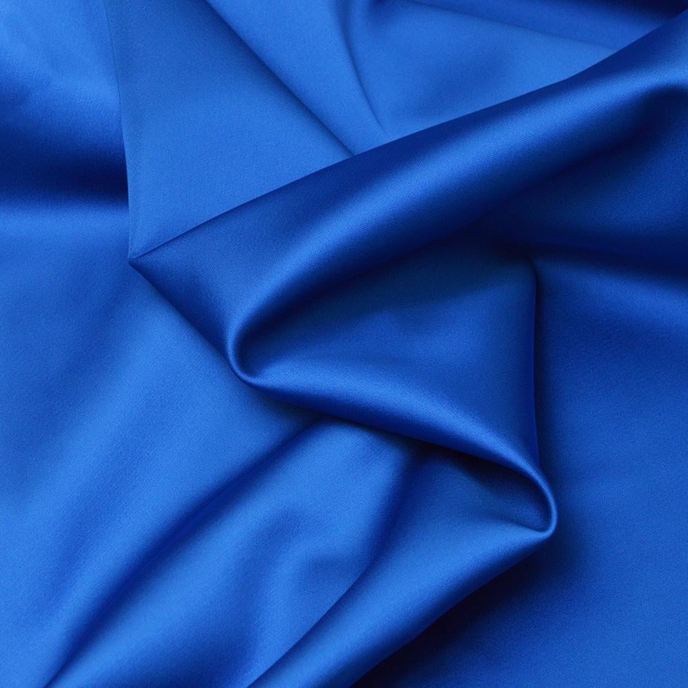 Ткань костюмная атласная Scarlett Электрик (15673)