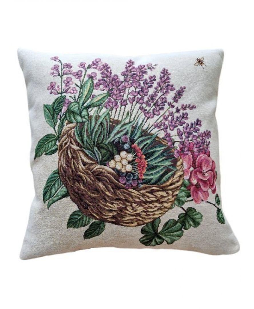 Наволочка декоративна Кошик Лаванди 45х45 см (026059)