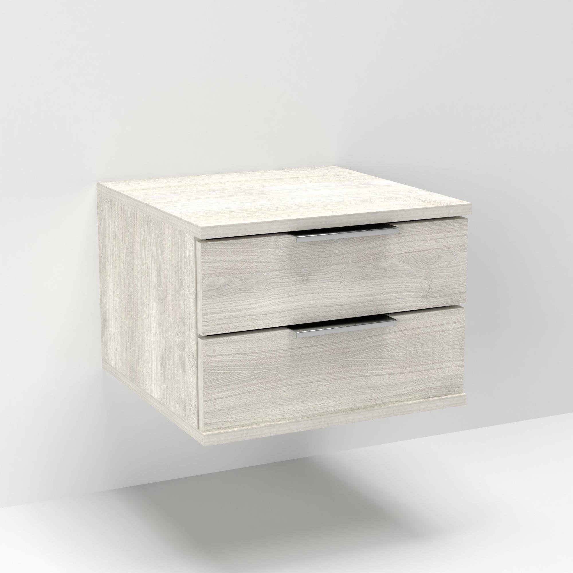 Тумба приліжкова підвісна Кристал 400х400х290 мм Дуб Шамоні світлий (13228) - фото 1 Тумба приліжкова підвісна Кристал 400х400х290 мм Дуб Шамоні світлий (13228) - фото 1