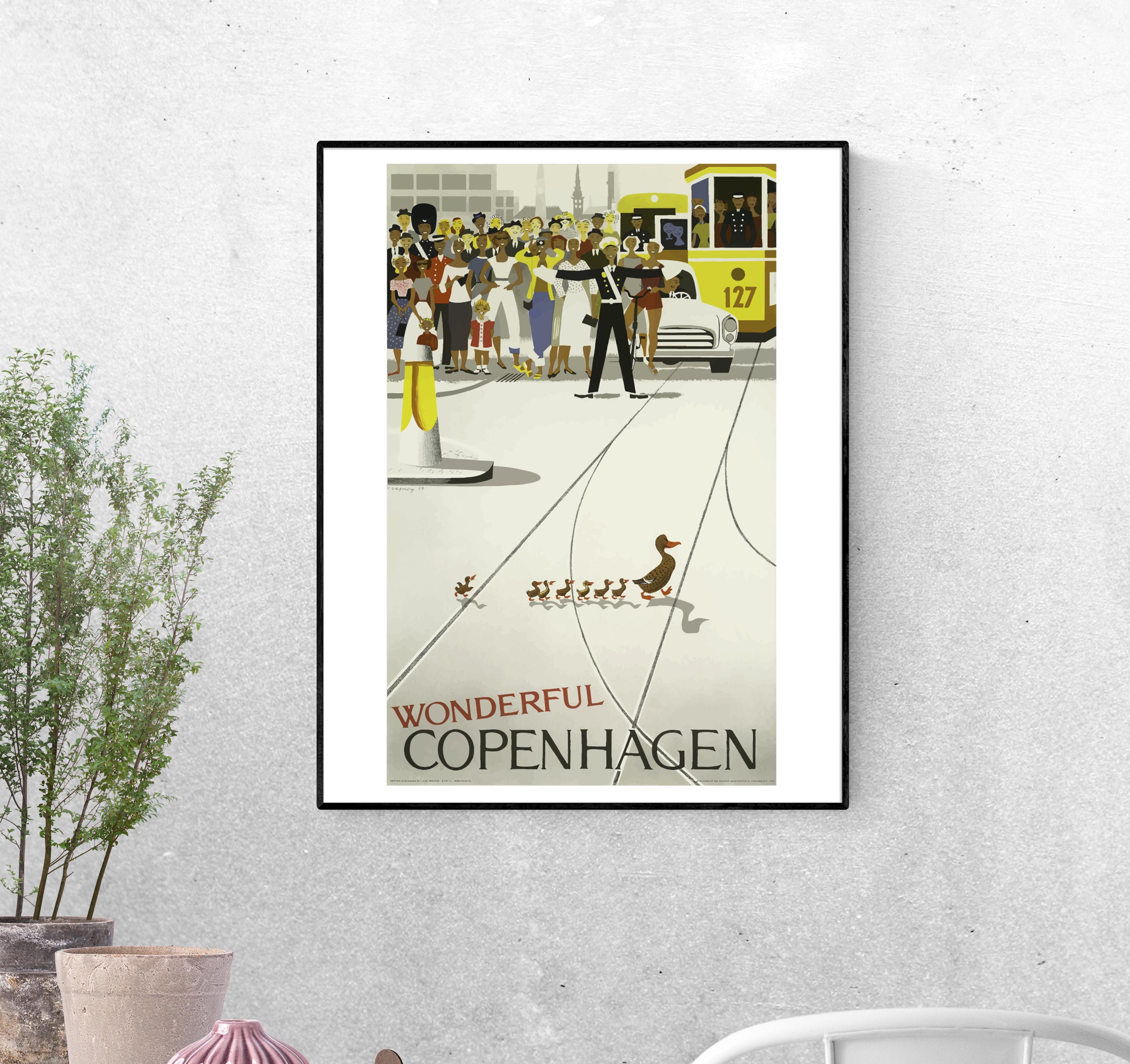 Тревел-постер Копенгаген Правила дорожного движения формат А-1