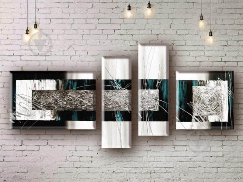 Модульная картина акрилом абстракция ArtStar MHM17_4_238 размер 70 х 140 см