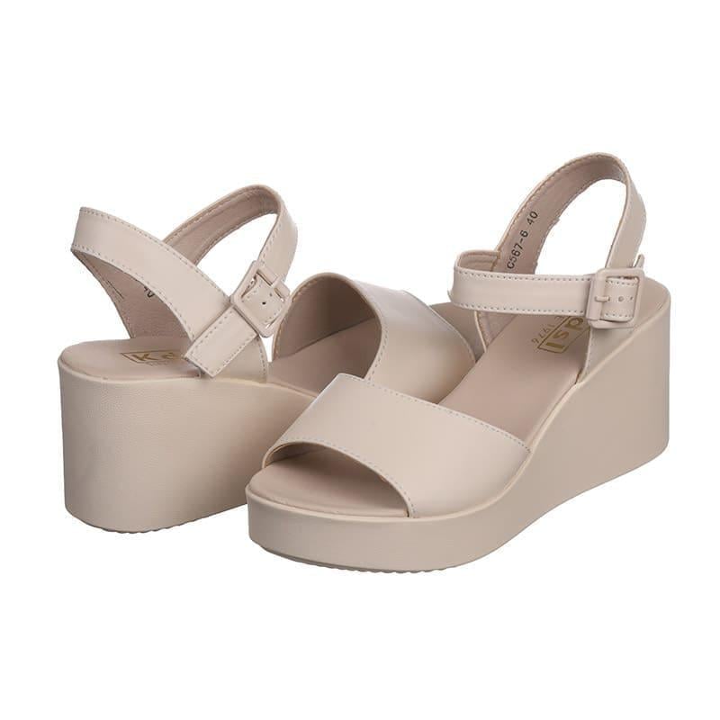 Босоножки женские KadisAilun C567-6 кожаные р. 36 Бежевый (30061)