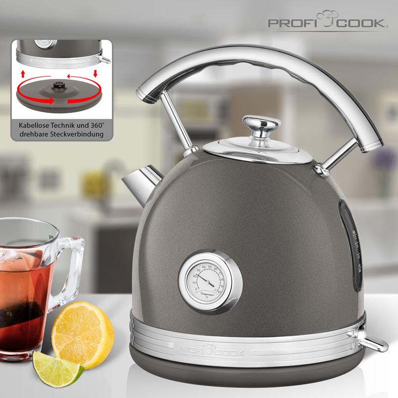 Електрочайник Profi Cook PC-WKS 1192 металевий Anthracite (408075) - фото 4