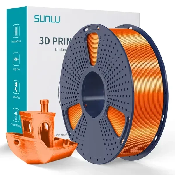 Пластик SUNLU Silk PLA+ 1 кг 1,75 мм Шовковий Помаранчевий (33468494)