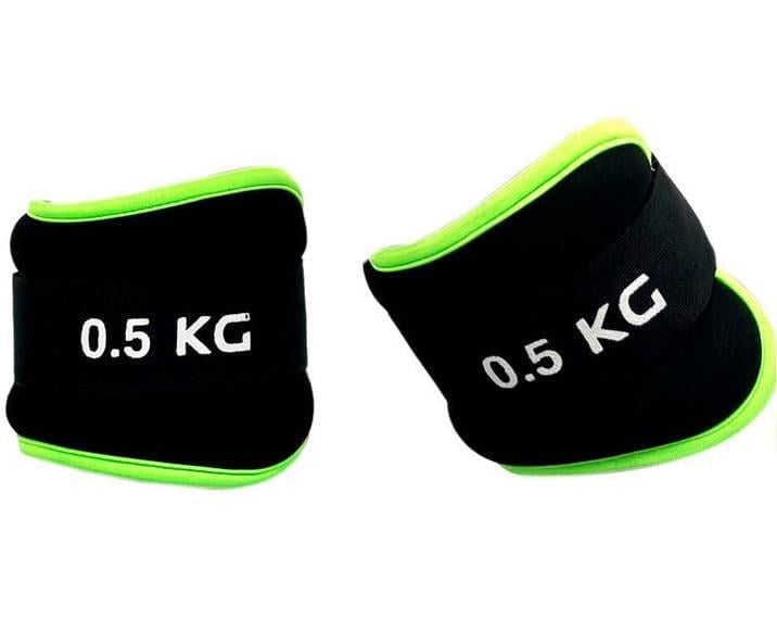 Утяжелители EasyFit Comfort для ног и рук с металлом пара 0,5 кг (EF-1005-G)