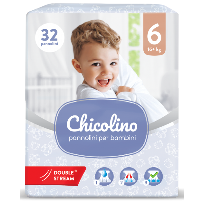 Подгузники детские Chicolino размер 6 16+ кг  32 шт. (410560)