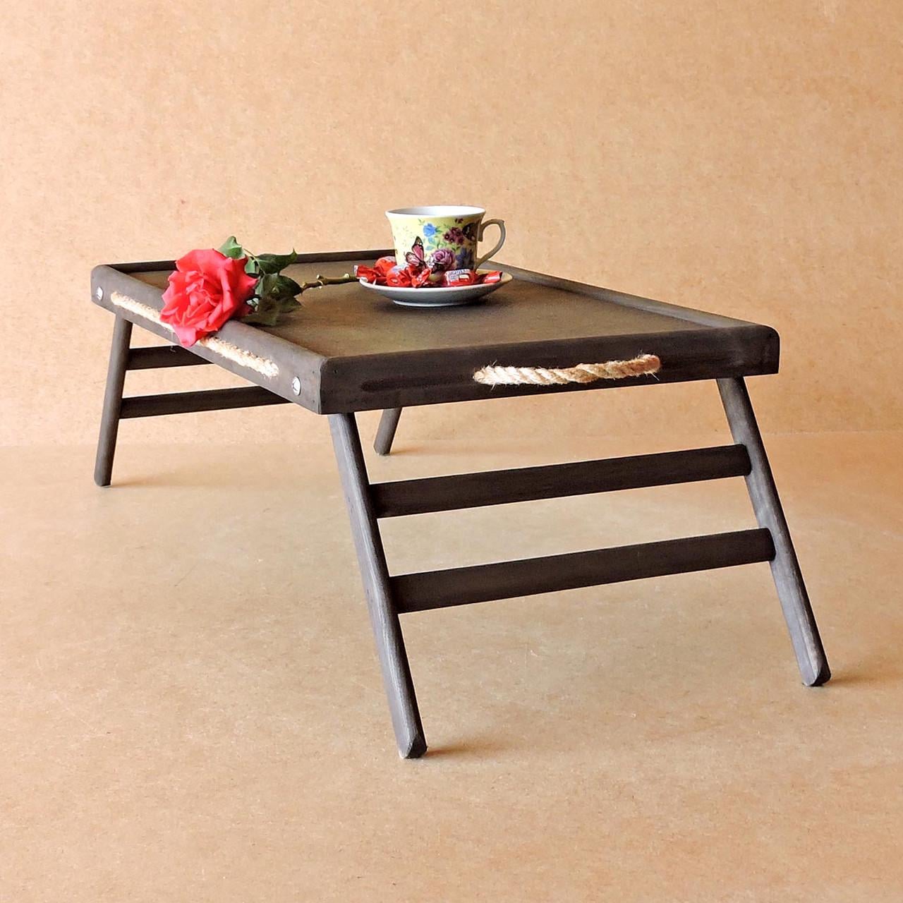 Столик-поднос для завтрака из дерева Техас Экостиль Венге (СТП-020512)