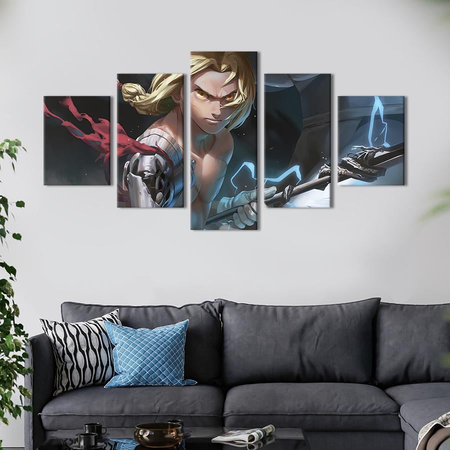 Модульная картина из 5 частей на холсте Эдвард Элрик - персонаж аниме Стальной алхимик 187x94 см (711-52)