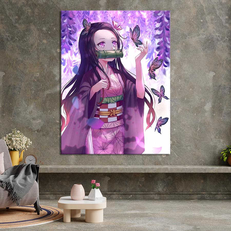 Настенний декор Аниме-героиня Незуко Камадо 107x80 см (YA-76)