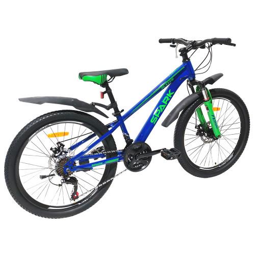 Велосипед Spark PLAYER колеса 24"/сталева рама 11" Синьо-зелений (26351980) - фото 4