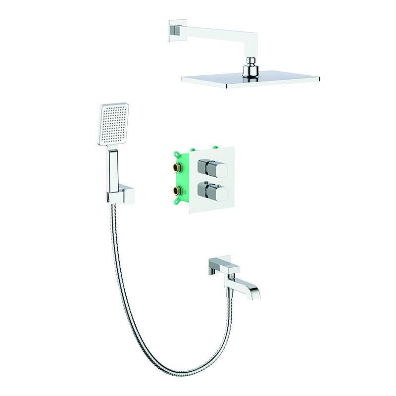 Душевая система встроенная с термостатом KOER KB-67011-01 Хром (KR4726)