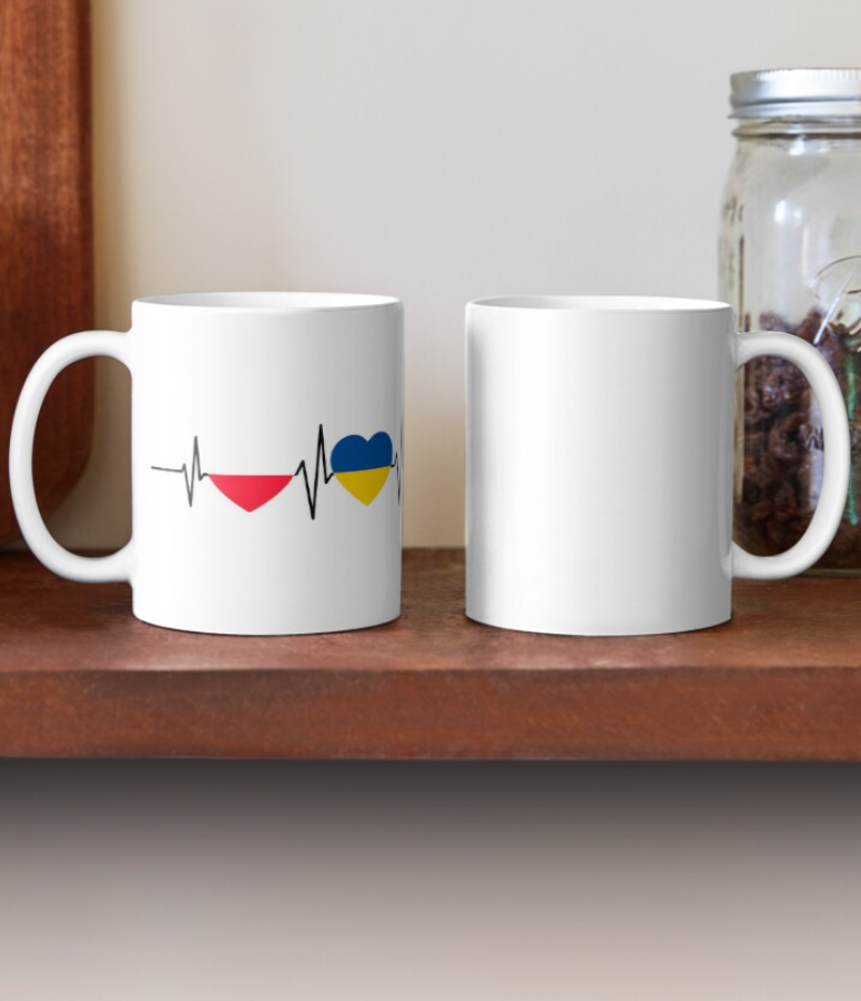 Чашка керамічна з принтом Poland Ukraine 330 мл Білий (УКР333Ч) - фото 2 Чашка керамічна з принтом Poland Ukraine 330 мл Білий (УКР333Ч) - фото 2