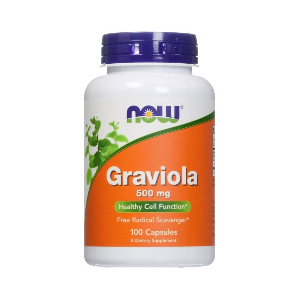 Гравіола Now Graviola 500 mg 100 капс.