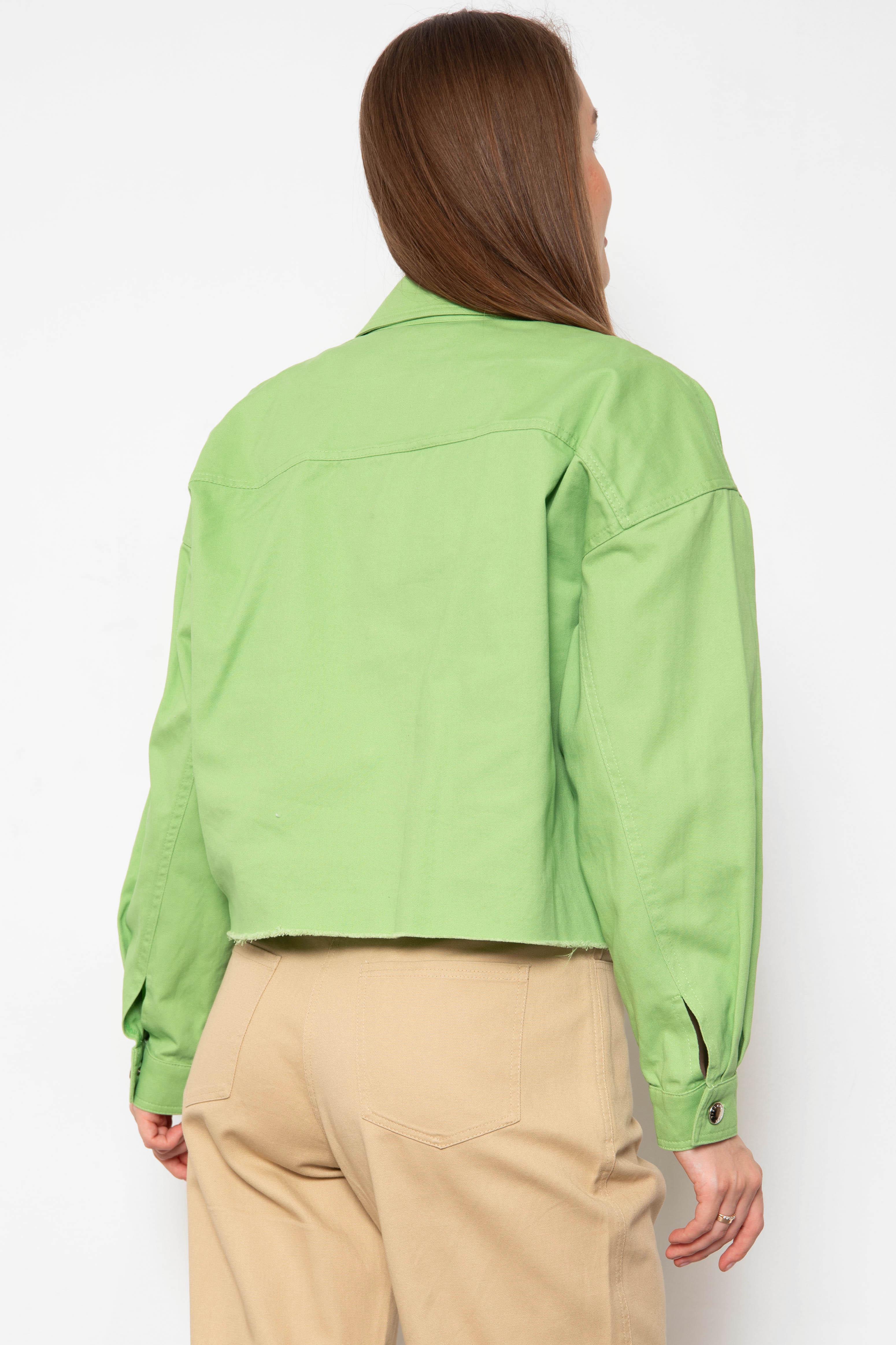 Джинсовка женская L Зеленый (184393) - фото 3